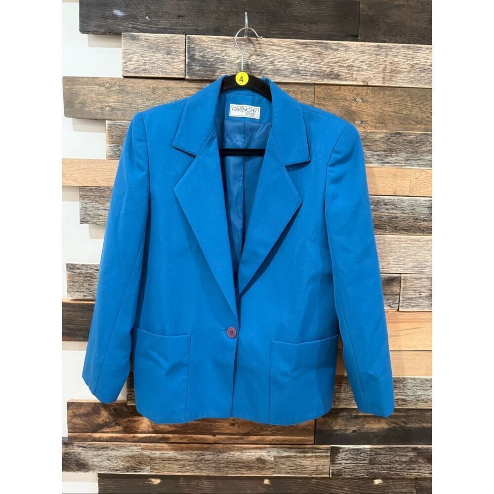 Givenchy sport blue vintage blazer jacket size 8